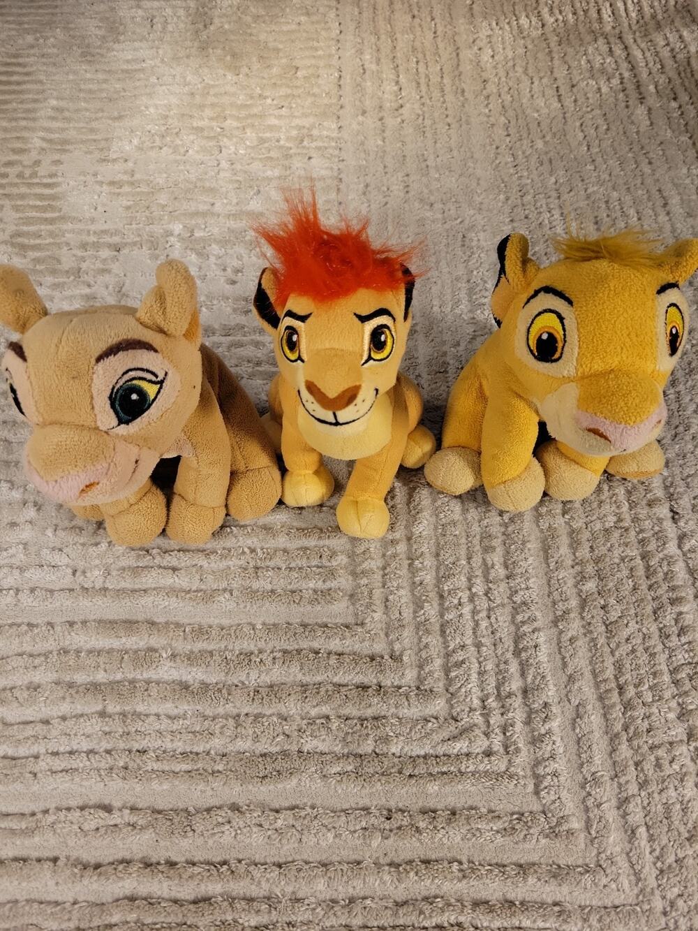 Disney Lion King Plush Lot Set of 3 Stuffed Animal Toy 6" Nala Simba Mufasa Toy